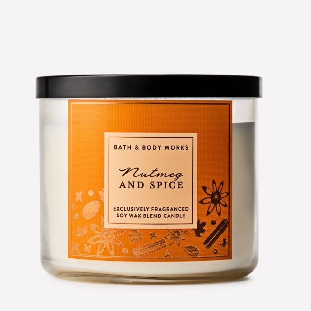 Bath & Body Works Nutmeg and Spice 3-Wick Soy Wax Blend Candle 14.5 oz